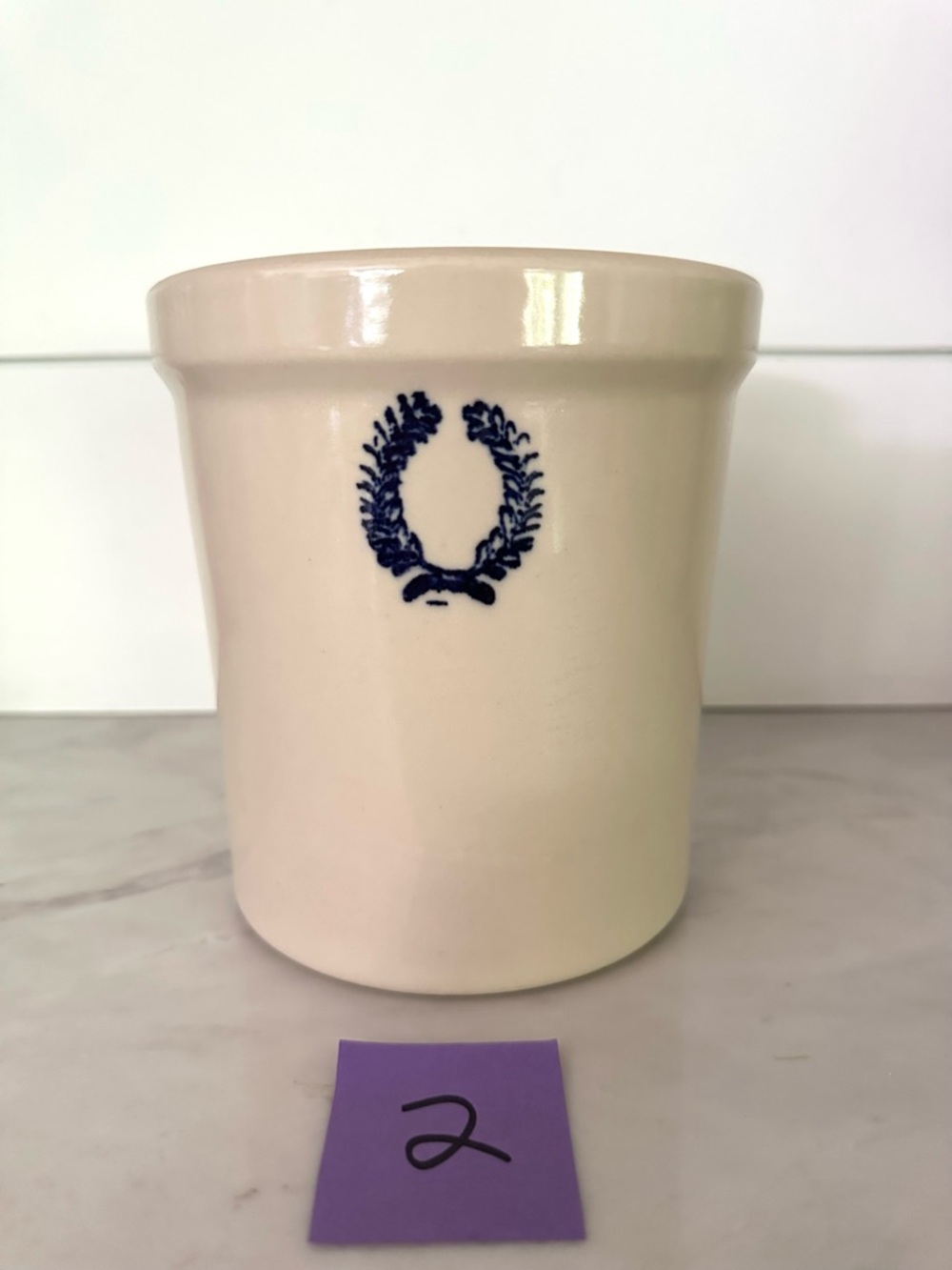 Farmhouse Pottery Vermont Laurel Crock 1 Quart Stoneware Jar For Kitchen